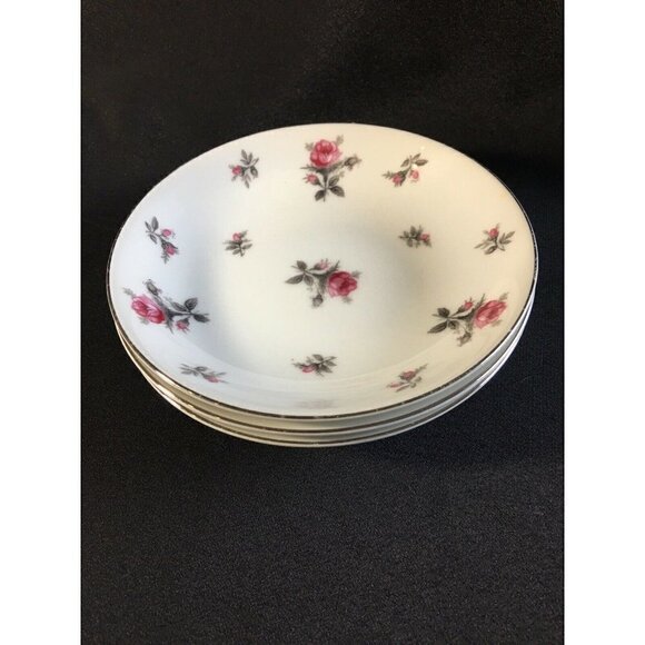 3 Pink Rose Chintz Berry Fruit Bowls Rosechintz By Meito Japan Dishes Porcelain - Picture 5 of 5